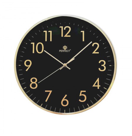 PERFECT Sieninis kvarcinis laikrodis AN140074 GOLD/BLACK