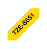 Brother | TZe-S651 Strong Adhesive Laminated Tape | Black on Yellow | TZe | 8 m | 2.4 cm