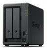 NAS Synology DS725+, Tower, 2x 2.5"/3.5" SATA + 2x M.2 2280 NVMe SSD, AMD Ryzen R1600, 4GB DDR4 (max.32GB), 1x 1GbE RJ-45, 1x