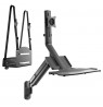 Maclean Monitor & Keyboard Wall Mount, Gas Spring & CPU Computer Mount, 17"-32", 9 kg, MC-838