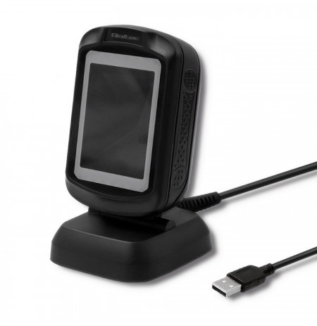 Qoltec 50864 Desktop QR & Barcode Scanner | USB