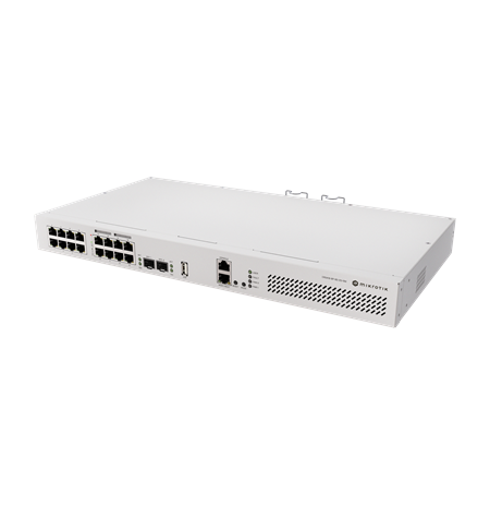 MikroTik | Cloud Router Switch with RouterOS L5, racmount case | CRS418-8P-8G-2S+RM