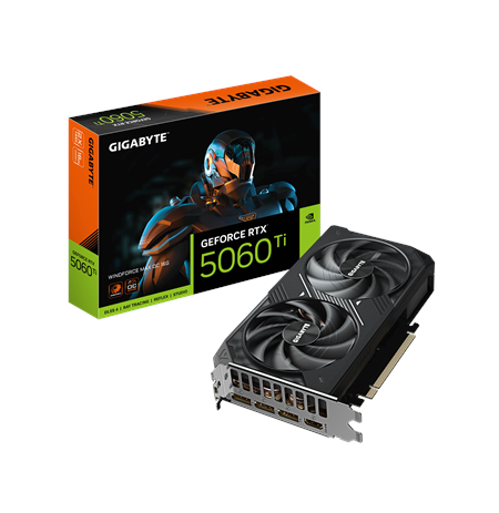 Gigabyte GeForce RTX 5060 Ti WINDFORCE MAX OC 16G | NVIDIA | 16 GB | GeForce RTX 5060 Ti | GDDR7 | HDMI ports quantity 1 | PCI-E