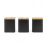 Salter BW12898EU7 Toronto 3-Piece Canister Set Black