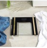 Salter SA00550BGCFAS Glass Analyser Bathroom Scale Black/Gold