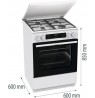 Gorenje GKS6C71WF Freestanding cooker with oven White