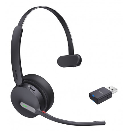 Yealink WH64 Hybrid Mono UC Headset Wireless Head-band Office/Call center Micro-USB Bluetooth Black