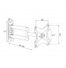 TV Laikiklis/Wall mount 14"55"35kgV180°H15° CP302