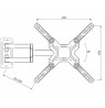 TV Laikiklis/Wall mount 22"65"30kgV180°H15° CP303