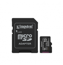 KINGSTON 64GB microSDXC Canvas Select Plus Gen3 100MB/s A1 Card + Adapter