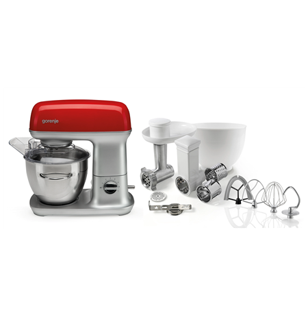Gorenje Kitchen machine MMC1000RLR	 Number of speeds 7 1000 W Bowl capacity 4.5 L Meat mincer Stainless Steel/Red