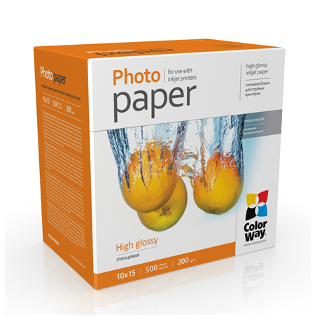 ColorWay High Glossy Photo Paper, 200g/m, 10x15, 500pcs.