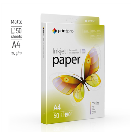 ColorWay PrintPro Matte Photo Paper, 190g/m, A4, 50pcs.
