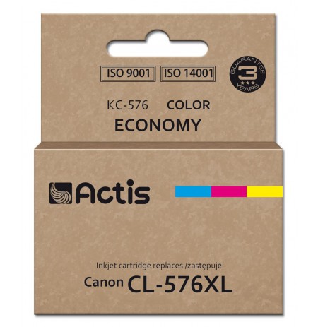 Actis KC-576 Canon printer ink, replacement Canon CL-576XL, Supreme, 15 ml, colour: cyan, yellow, magenta