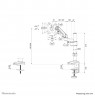 Neomounts DS70-750BL1 Monitor arm 17-27" - gas spring