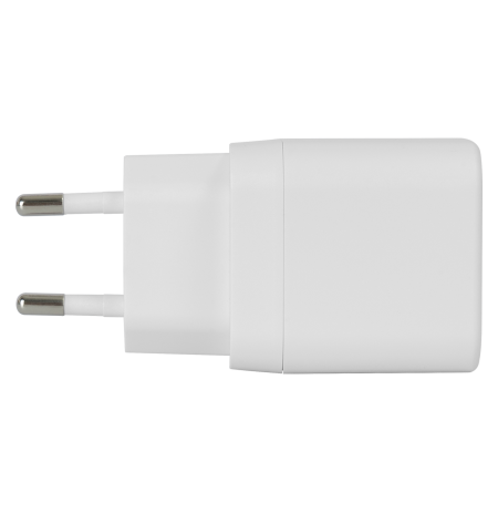 USB-C sieninis įkroviklis DELTACO, 1x USB-C PD 20 W, PPS 25 W, baltas / USBC-AC158 / 1903356