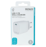 USB-C sieninis įkroviklis DELTACO, 1x USB-C PD 20 W, PPS 25 W, baltas / USBC-AC158 / 1903356
