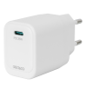 USB-C sieninis įkroviklis DELTACO, 1x USB-C PD 20 W, PPS 25 W, baltas / USBC-AC158 / 1903356