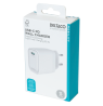 USB-C sieninis įkroviklis DELTACO, 1x USB-C PD 20 W, PPS 25 W, baltas / USBC-AC158 / 1903356