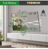 BARKAN BM343XLW 13-65" TV, 4 lankstų, sieninis, prailgintas, baltas