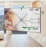 BARKAN BM343XLW 13-65" TV, 4 lankstų, sieninis, prailgintas, baltas