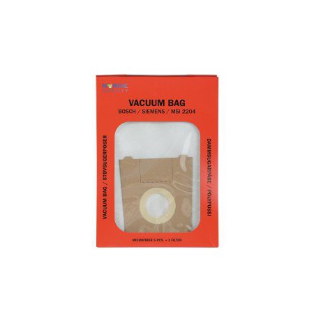 Dulkių maišeliai Nordic Quality MSI2204 Bosch 5vnt+2 filtrai / 358502