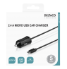 Automobilinis kroviklis DELTACO Micro USB, 2.4 A, 1 m kabelis, 12 W / USB-CAR129