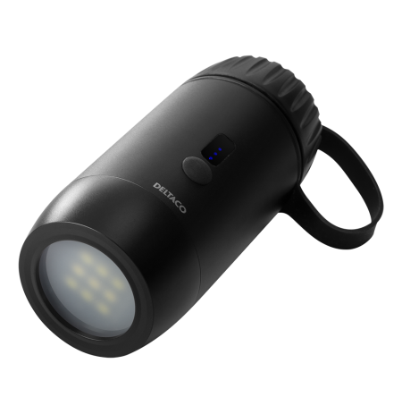 Išorinė baterija DELTACO 15 000 mAh, IP67, USB-A ir C, žibintuvėlis, SOS LED / PB-Q1002