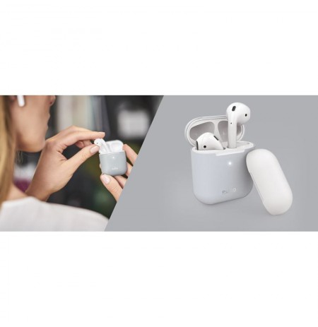 Silikoninis dėklas PURO ICON skirtas AirPods 1&2 / APCASE2WHI