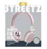 STREETZ ausinės su mikrofonu, sulankstomos, 3,5 mm jungtimi, 1,5m rožinės HL-W202