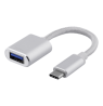 DELTACO USB-C 3.1 Gen 1 į USB-A OTG adapteris, 3A, aliuminis / USBC-1276