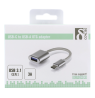 DELTACO USB-C 3.1 Gen 1 į USB-A OTG adapteris, 3A, aliuminis / USBC-1276