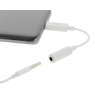 DELTACO USB-C į 3.5 mm adapteris, 10 cm, aktyvus, baltas USBC-1145