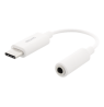 DELTACO USB-C į 3.5 mm adapteris, 10 cm, aktyvus, baltas USBC-1145