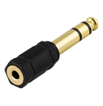 Ausinių adapteris DELTACO 3,5 mm female- 6,3 mm male, juodas / AD-1-K / R00180001