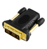 HDMI-DVI-D adapteris DELTACO Full HD 60Hz, paauksuotos jungtys, juodas / HDMI-11-K / R00100024