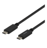 DELTACO USB 2.0 kabelis, C tipas - C tipas, 2m, juodas USBC-2002M