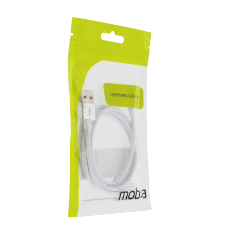 Kabelis MOB:A USB-A - Lightning 2.4A, 1m, baltas / 383203