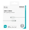 Lightning kabelis DELTACO USB-C - Lightning, 1m, Apple C94 chipset FSC ženklinta pakuotė, baltas / IPLH-451