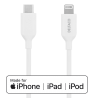 Lightning kabelis DELTACO USB-C - Lightning, 2m, Apple C94 chipset FSC ženklinta pakuotė, baltas / IPLH-452