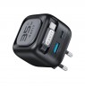 Havit UC250 A-EU - GaN travel charger with extendable cable (black)