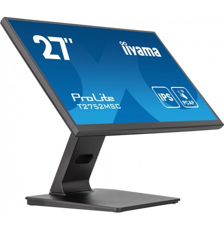 iiyama ProLite 27” Optical Bonded PCAP 10pt touchscreen monitor with IPS panel technology, edge-to-edge glass design and