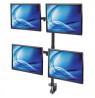 Manhattan Quad Desk Mount for TV & Monitors, For screens 10" to 27", Stand or Clamp Assembly, VESA compatability: 75x75 and