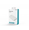 Išorinė baterija DELTACO 10 000 mAh, 2x USB-A, 1x USB-C, balta / PB-C1005