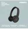 BT210 Bluetooth ausinės STREETZ, su mikrofonu, sulankstomos, juodos / BT210-BLK / 6612085