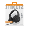 Bluetooth triukšmą slopinančios ausinės STREETZ, juodos / BT510-BLK / 6612087