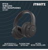 Bluetooth triukšmą slopinančios ausinės STREETZ, juodos / BT510-BLK / 6612087