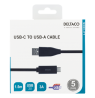 DELTACO USB 2.0 kabelis, Type C - Type A male, 1.5m, juodas / USBC-1005M