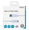 Kabelis DELTACO USB 2.0, C tipas - A tipo vyras, 1,5 m, baltas / USBC-1010M