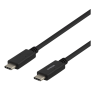 Kabelis DELTACO USB 2.0, Type C - Type C, 1m, juodas / USBC-2001M